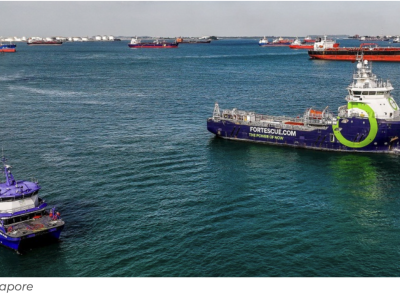 Ammonia-powered Fortescue Green Pioneer in world’s first ammonia bunkering
